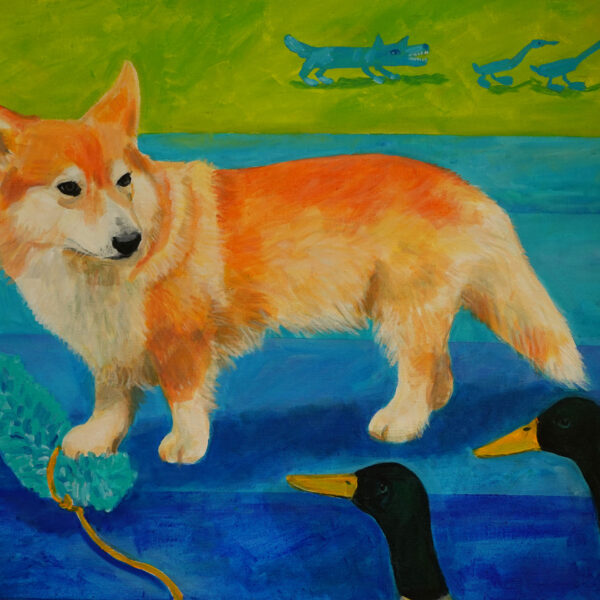 Lumpík, akryl na plátně