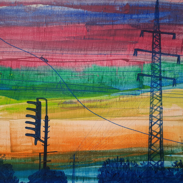 Semafor, akryl na plátně