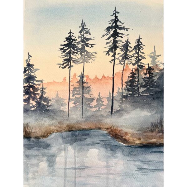 nostalgický obraz lesa