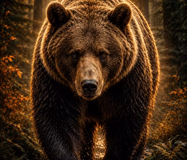 Intuitivní malba -Silové zvíře_medvěd